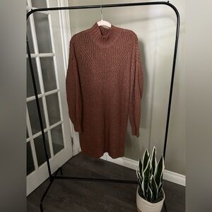 Cognac Sweater Dress (M)